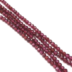 AG-Beads-20 天然石 小粒 連材 ロードライトガーネット 約3mm 1連 約38cm 3枚目の画像