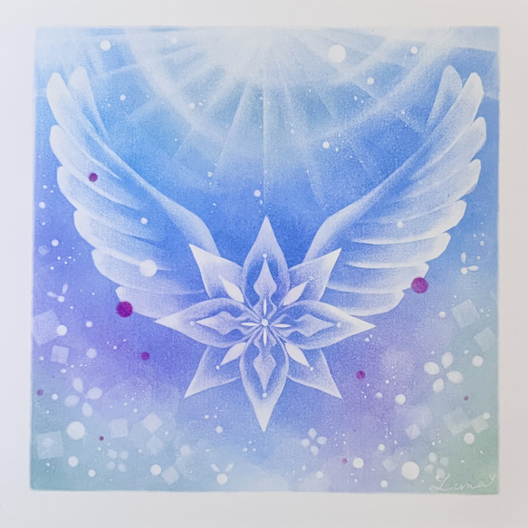天使の羽根 ヒーリングアート パステルアート パステル画 絵画