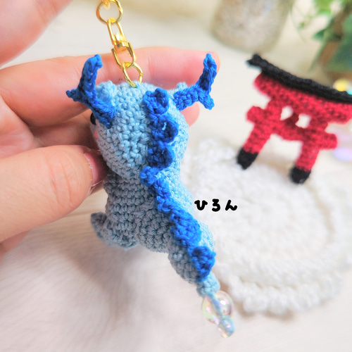 受注生産※❰青龍ｼｬﾝキーホルダー❱です⭐ あみぐるみ hiron(ひろ