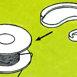 「いとまる」5個入りセット。世界で唯一の（ボビンの糸止め）特許特許取得品。 5枚目の画像