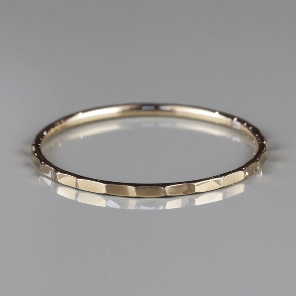 K18リング　9.5号　華奢 職人手作り K18リング 9.5号 華奢 職人手作り