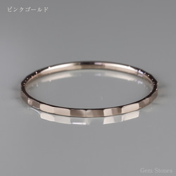 【華奢リング】FINE RING Shiny 18金 ゴールド ピンクゴールド プラチナ 華奢 槌目 指輪 プレゼント 4枚目の画像