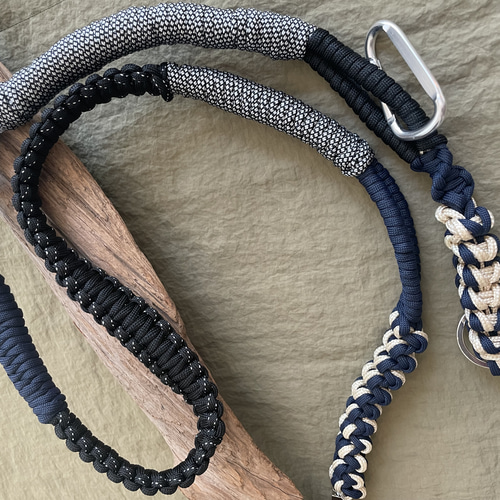 パラコードストラップ（ゆ＆ゆ） パラコードのストラップ navy black ネックストラップ kohaku