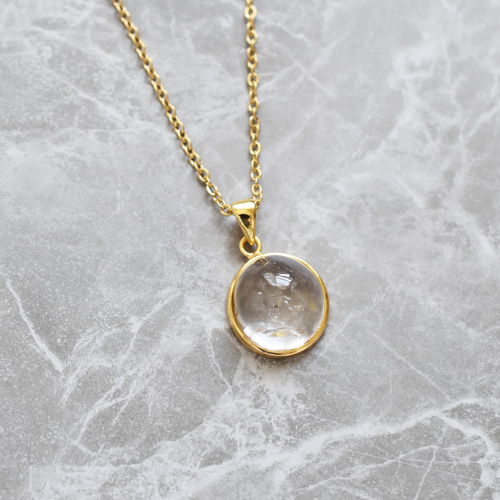 1点もの・C】希少石！ 水入り水晶(クリスタル） ゴールドサージカル