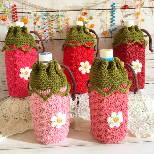 いちごのペットボトルカバー 巾着袋 ReoReo07 通販 16316816