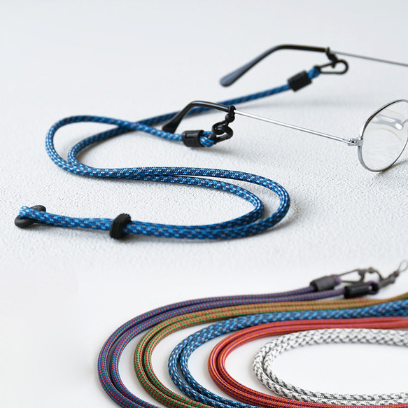 パラコード メガネストラップ 単品 メガネホルダー ミックスカラー