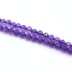 AG-Beads-40　天然石 小粒 連材 アメジスト 約3mm 1連 約38cm 2枚目の画像