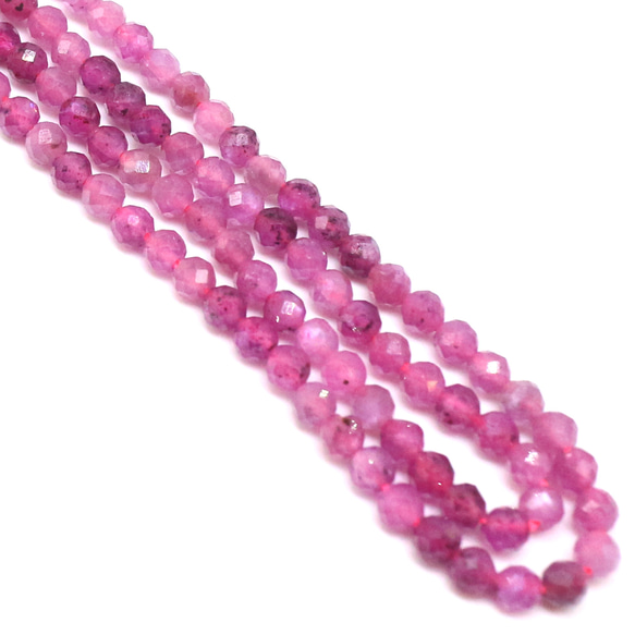 AG-Beads-44　天然石 小粒 連材 スタールビー 約3mm 1連 約38cm 3枚目の画像