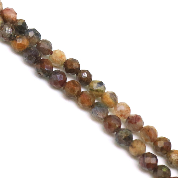 AG-Beads-46　天然石 小粒 連材 ピーターサイト 約3mm 1連 約38cm 2枚目の画像