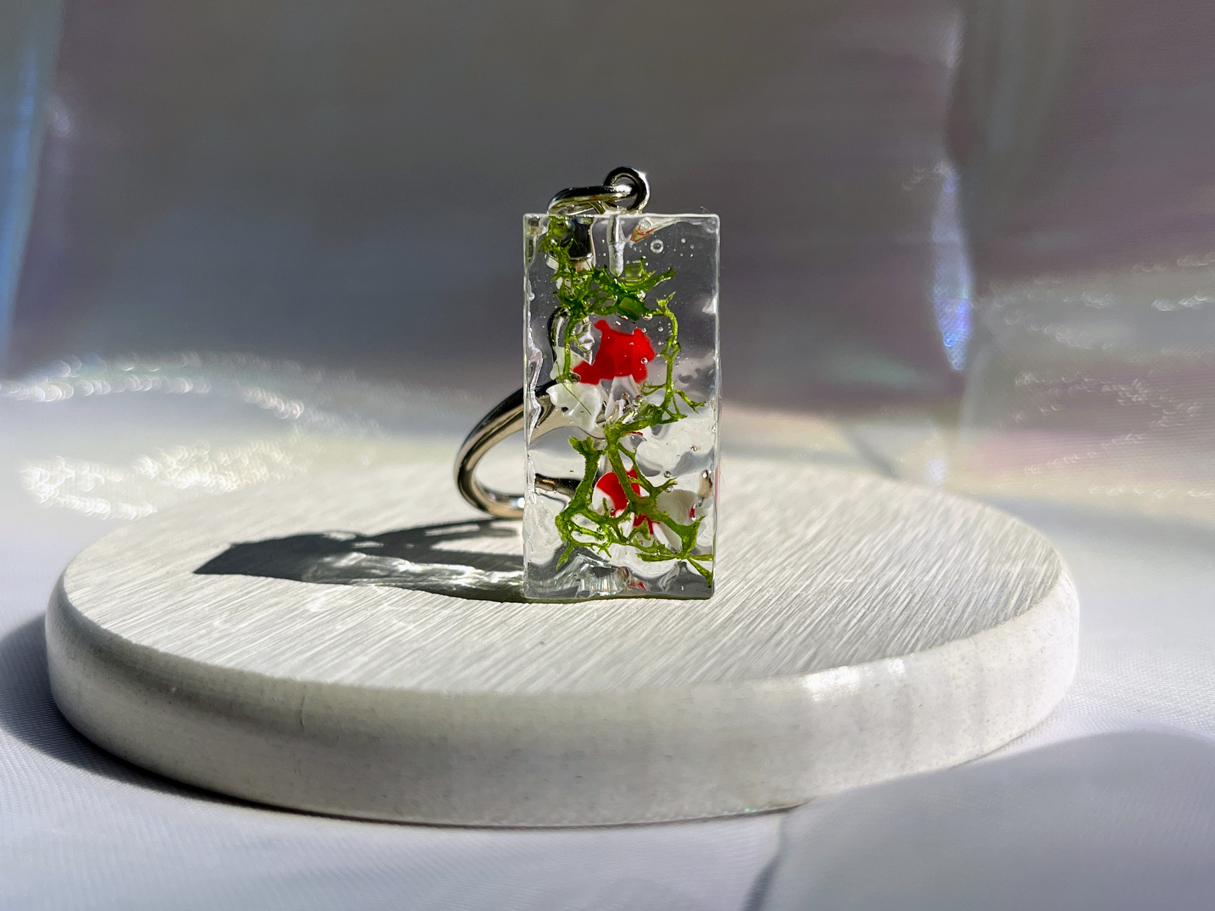 金魚キーホルダー 金魚 レジン ハンドメイド