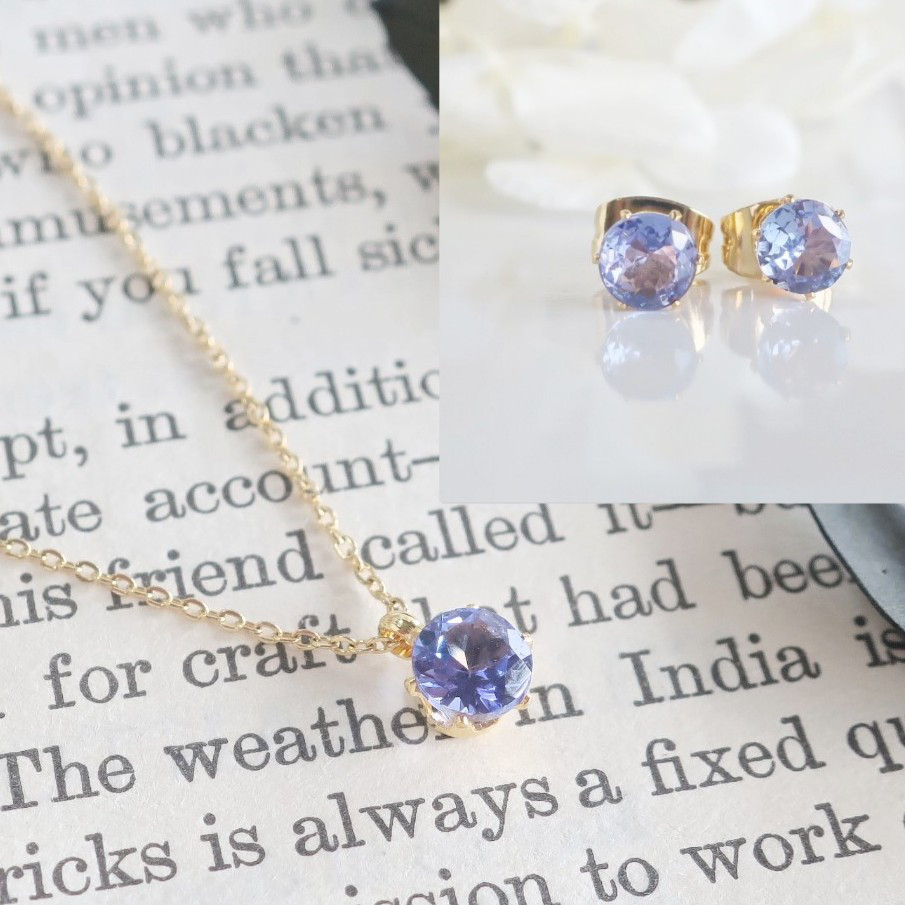 ¥1000お得✳秋の福袋✳ご褒美"濃"粒✳*約5mmタンザナイトset◆ステンレスk18,ノンホール可,12月誕生石✳