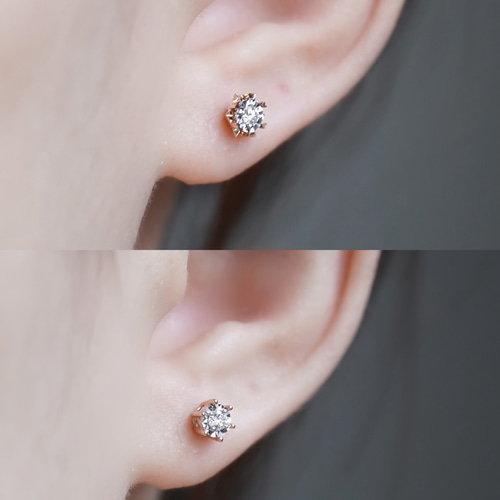 天然ダイヤモンドピアス0.1ct k18 ピアス(スタッド・一粒 天然ダイヤモンドピアス0.1ct k18 ピアス(スタッド・一粒