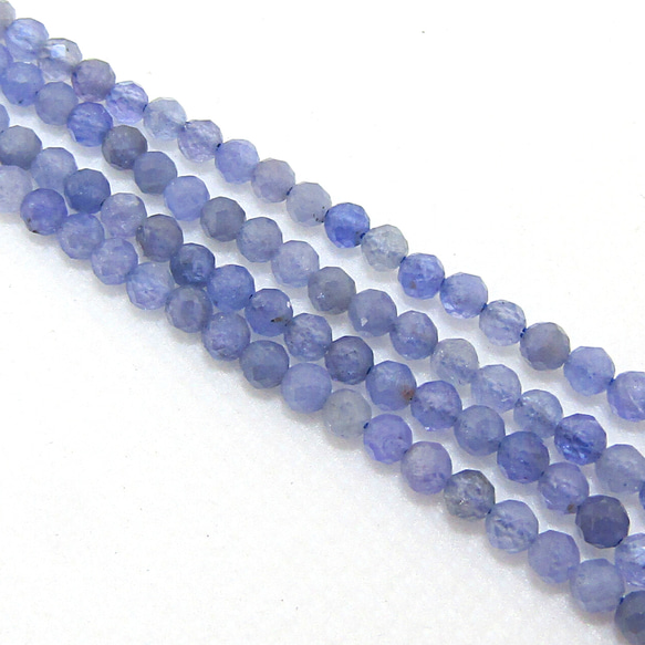 AG-Beads-55　天然石 小粒 連材 タンザナイト 約3mm 1連 約38cm 2枚目の画像