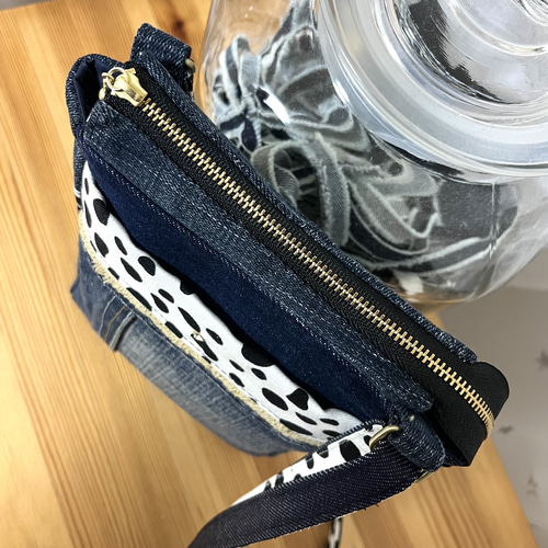 ★専用です★デニムリメイクバッグ　サコッシュ　ショルダー デニムリメイク縦長ショルダーNo.336☆ショルダーバッグ