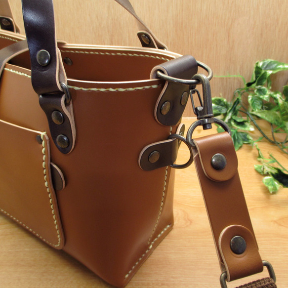 本革　ワンちゃんお散歩バッグ(5色展開)　2WAYショルダー　内ポケ付　WSB-10 12枚目の画像