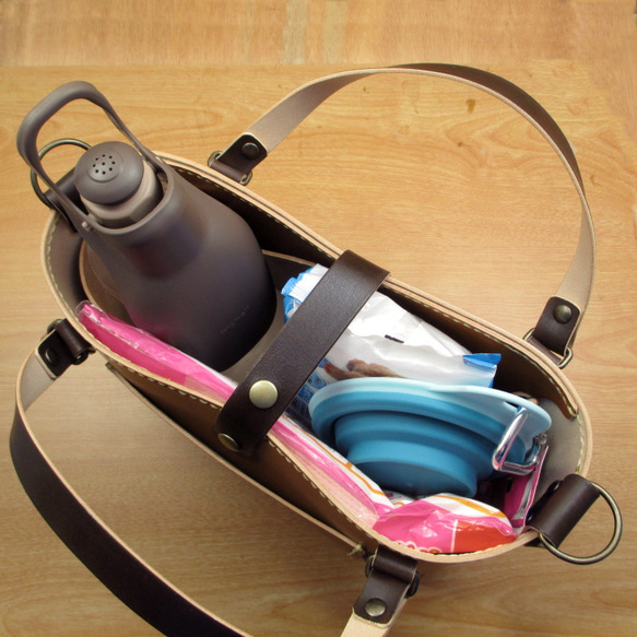 本革　ワンちゃんお散歩バッグ(5色展開)　2WAYショルダー　内ポケ付　WSB-10 14枚目の画像