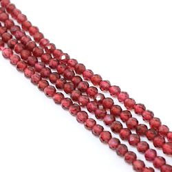 AG-Beads-60　天然石 小粒 連材 ガーネット 約2mm 1連 約38cm 2枚目の画像