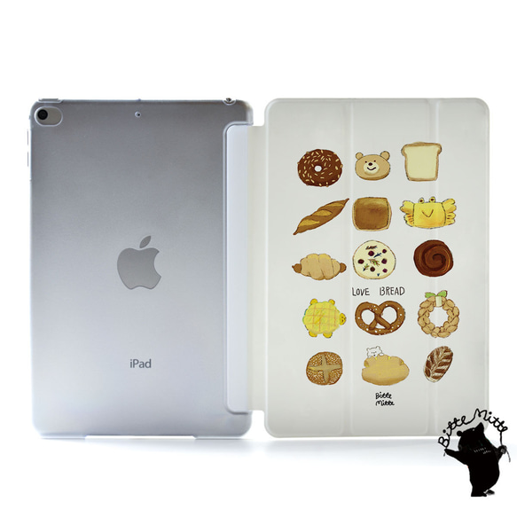 パンのiPadケース iPad 10.2インチ 第9世代 第10世代 かわいい 1枚目の画像