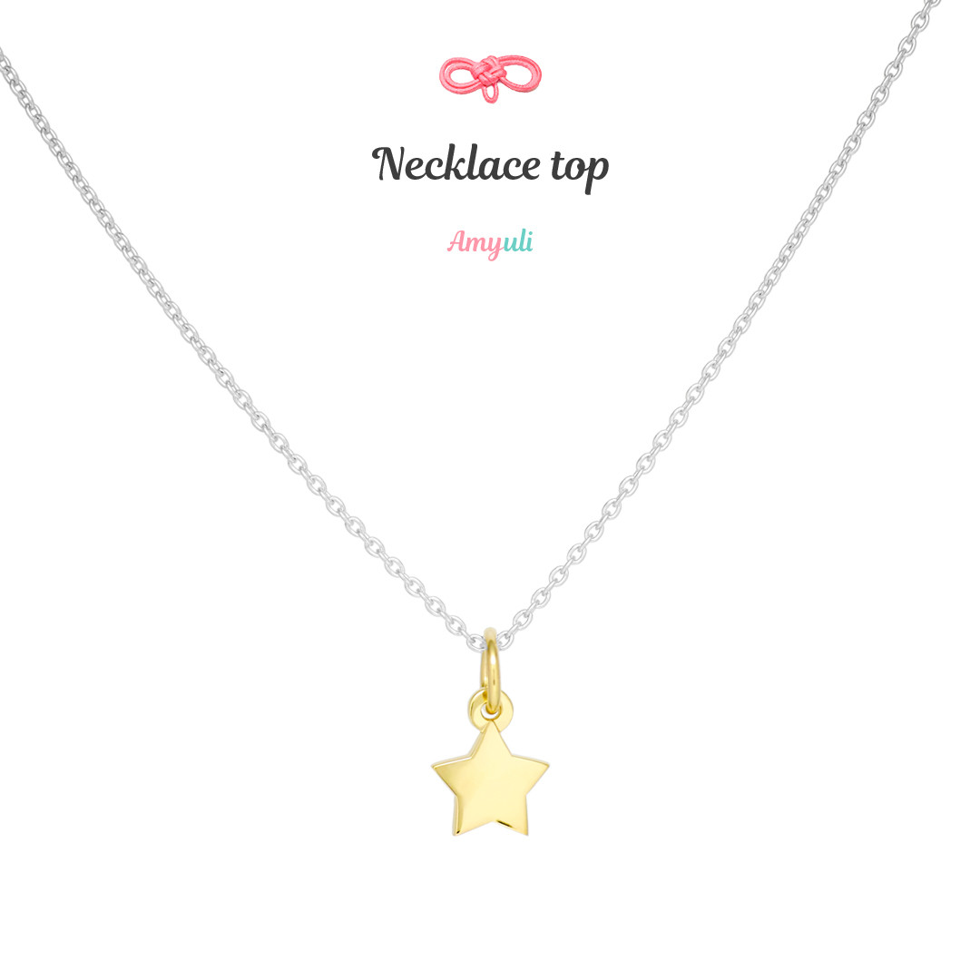 【ネックレストップ】星｜Pt950・K18《送料無料》