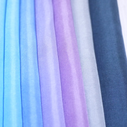 (H-01) 純絲衣身襯裡（和服襯裡），手染衣身襯裡 12 件，條紋套裝，綠藍紫漸變，tsumami 工藝面料 第4張的照片
