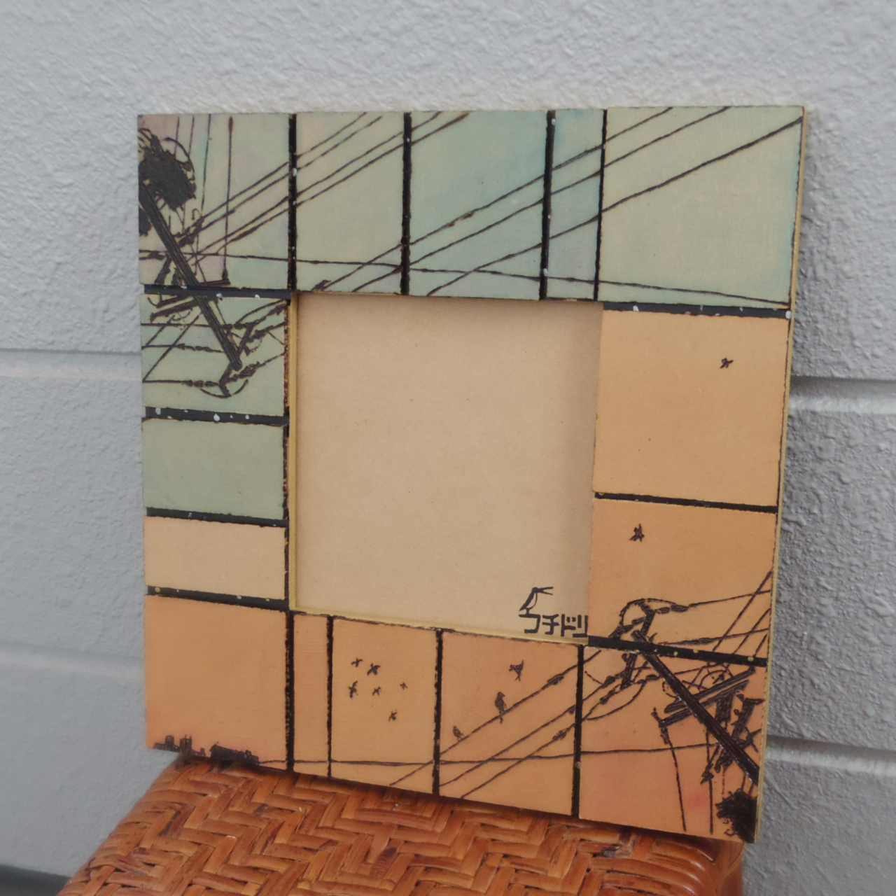 額縁 ＜ぜんぶましかく 11cm角＞ 「no.5 電線」