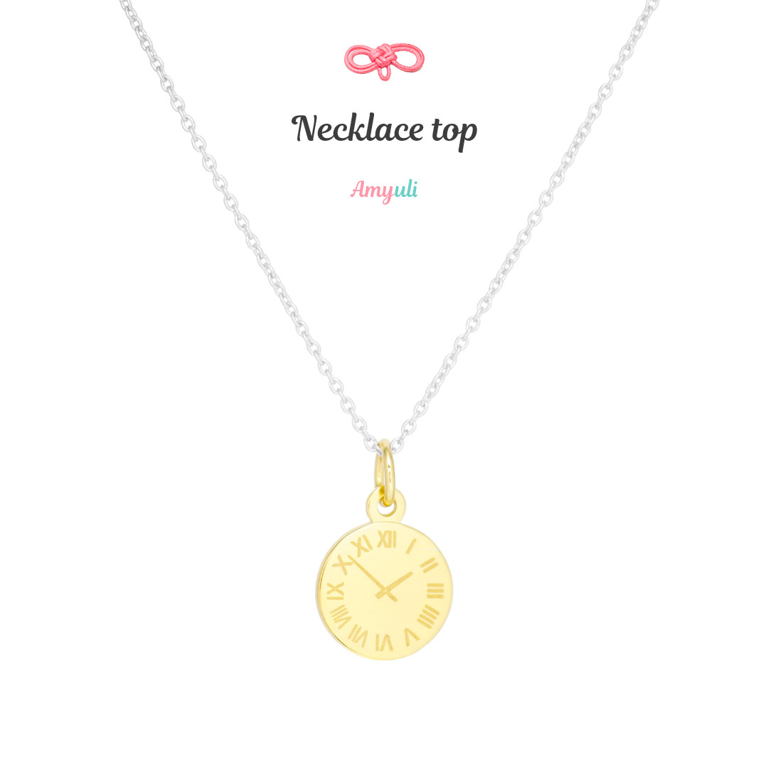 出生時刻を刻めるネックレス（M）｜Pt950・K18《送料無料》