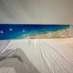 アートパネル エメラルドブルーの波紋の海  白砂のビーチ オーシャン 3枚目の画像