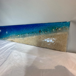 アートパネル エメラルドブルーの波紋の海  白砂のビーチ オーシャン 7枚目の画像