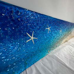 アートパネル エメラルドブルーの波紋の海  白砂のビーチ オーシャン 1枚目の画像