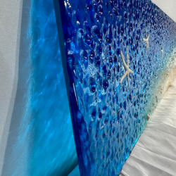 アートパネル エメラルドブルーの波紋の海  白砂のビーチ オーシャン 5枚目の画像