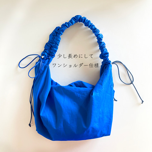 撥水】シャーリングショルダーバッグ ロイヤルブルー ショルダーバッグ