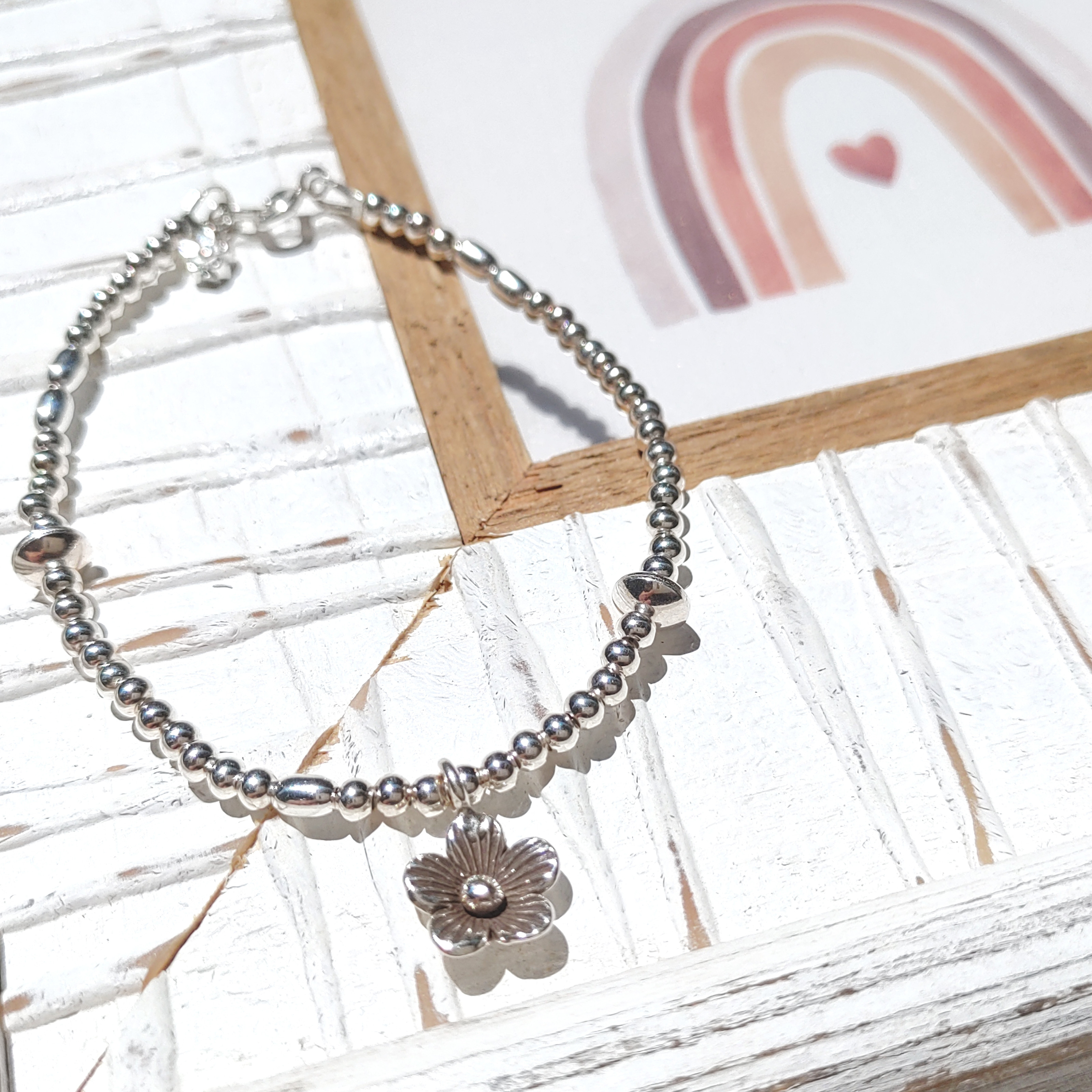 ❁Silver flower＆bubbles bracelet all silver925❁ ブレスレット