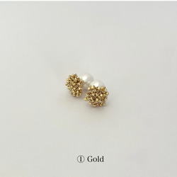 Gold/Silver/ビーズ/ピアス/イヤリング/つぶつぶ/金属アレルギー/感謝価格 2枚目の画像