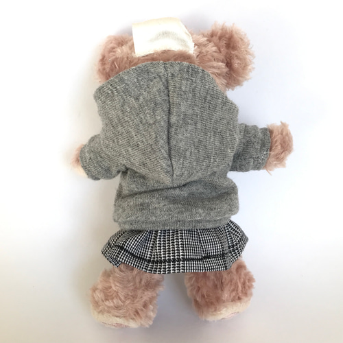 14cmぬいば用【シェリーメイぬいば服2点コーデセット】杢グレー