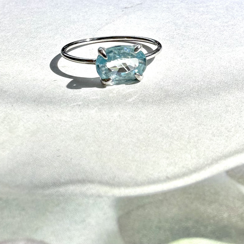 スーツ特別割引クーポン ブルージルコン silver925 リング 指輪・リング 8×6mm 10号 アクセサリー