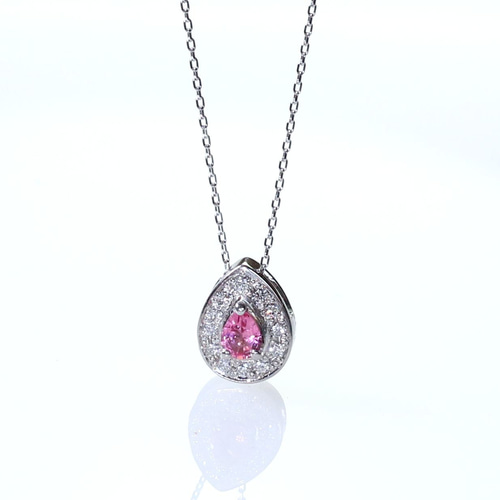 Pt900 ピンクスピネルペンダント 0.33ct ネックレス・ペンダント 