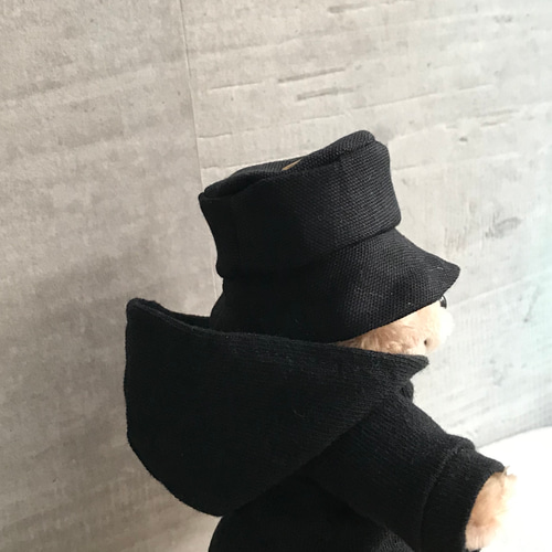 ダッフィー ぬいぐるみバッチ ジャケット、パンツ　シャツセット 14cmぬいば用【ダッフィーぬいば服3点☆コーデセット】ブラック