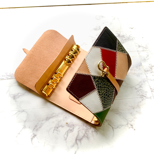 レザーパッチワークシステム手帳（バイブルサイズ） 手帳 you0810jmsdf