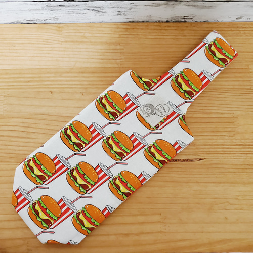 折りたためる ペットボトルカバー（ハンバーガー柄 ） その他キッチン 