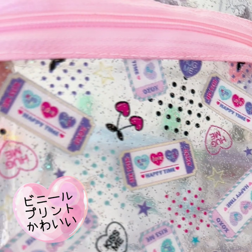 016）ビニール移動ポケット チェリー チケット ピンク ゆめかわ