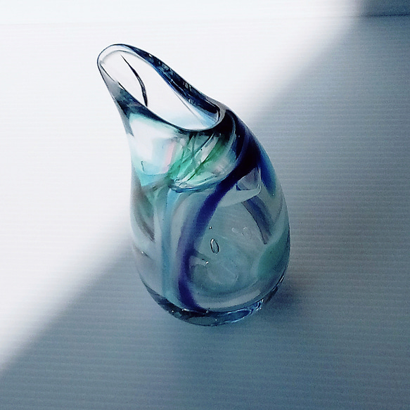 ひっぱり / 吹きガラス / 花瓶 1枚目の画像