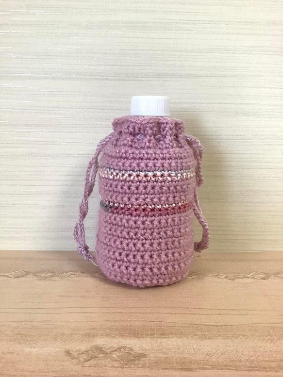 ペットボトルカバー ペットボトルケース 手編み　#1 2枚目の画像