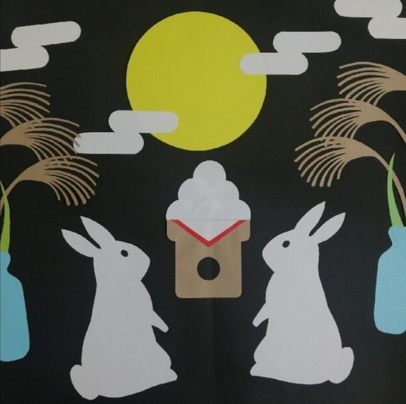 お月見壁飾りセット　イベント　壁面飾り　季節の飾り　SHOPmako 9枚目の画像