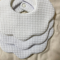 Cotton waffle bib 1枚目の画像