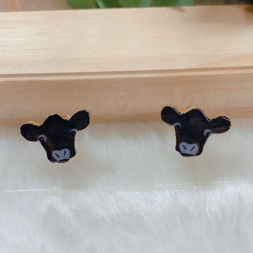黒牛ちゃんピアス ピアス(その他) moo milk 通販 16320486 黒牛ちゃんピアス ピアス(その他) moo milk 通販 16320486