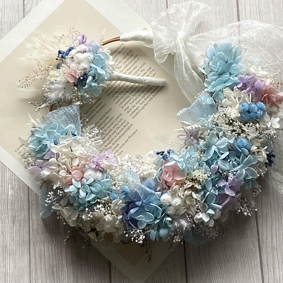 小さい貝殻リース シェルリース スターフィッシュ ヒトデ ナチュラル