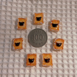 【ミニチュア熊のパン 6個セット】樹脂粘土ミニチュアの詰め合わせ ミニチュアフード 2枚目の画像
