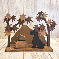 どんぐりアート♡猫帽子　紅葉狩りBIGオブジェ♡ どんぐりアート♡猫帽子 紅葉狩りBIGオブジェ♡