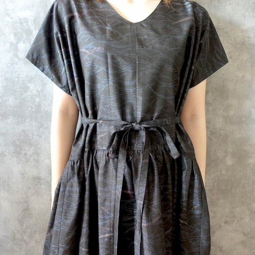 着物リメイクワンピース〜夏でも涼しい上質大島紬素材〜kimono remake