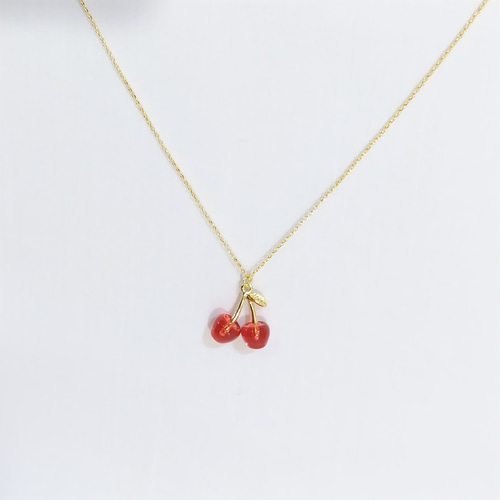 No.127 さくらんぼのネックレス☆*レディース プレゼント